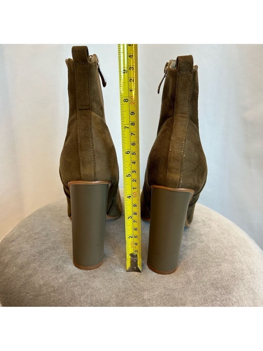 Cape Robbin olive green suede ankle boots Sz 8.5 - Picture 9 of 11